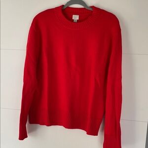 A New Day. Vibrant Red Crew Neck Sweater